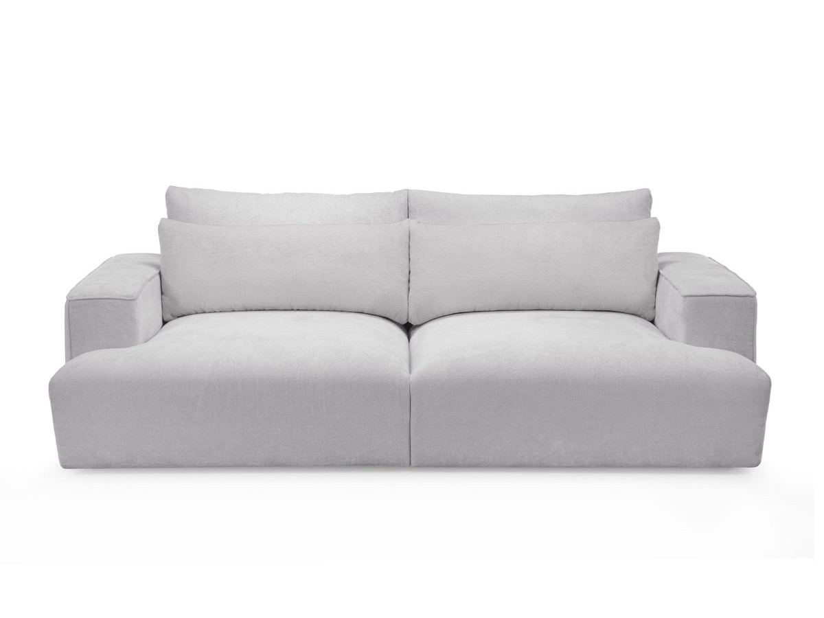 Sofa 3-osobowa z głębokim siedziskiem nierozkładana TWINY gładka tkanina