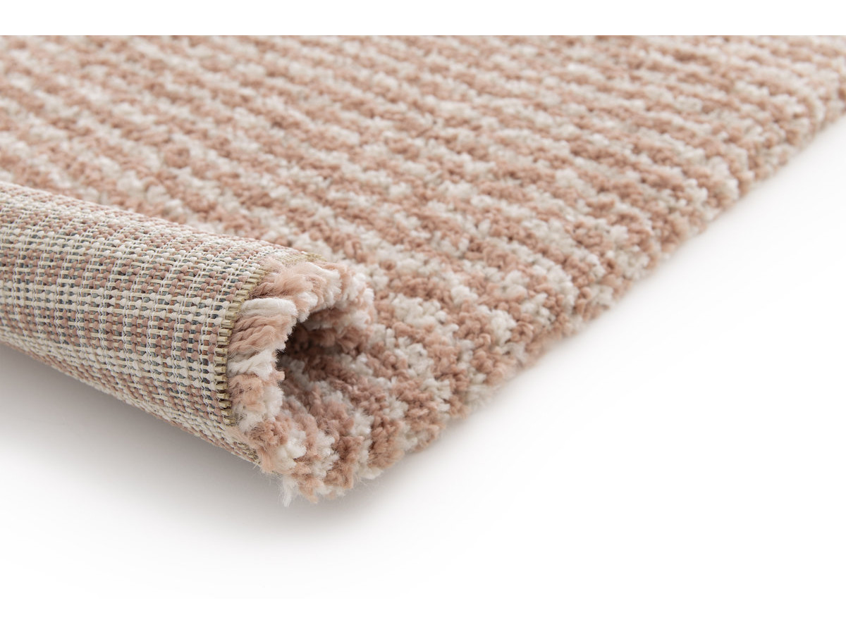 Tapis poils longs SORELLA motif graphique beige — vue 4