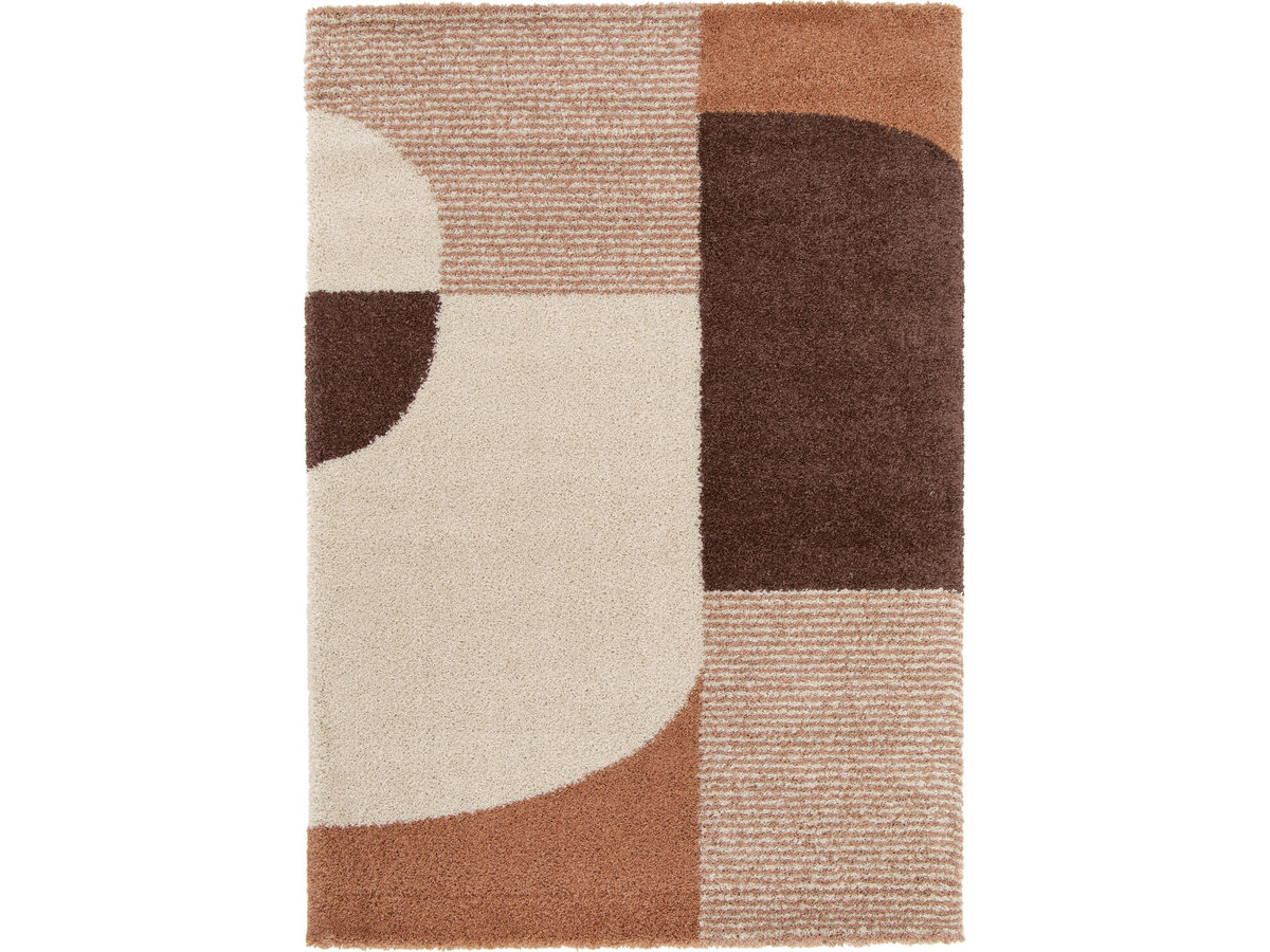 Tapis poils longs SORELLA motif graphique