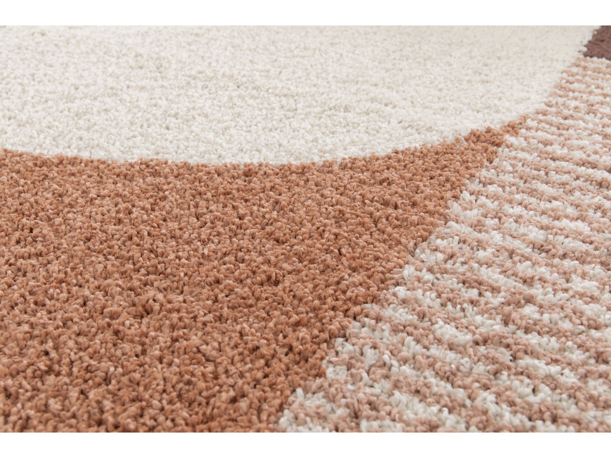 Tapis poils longs SORELLA motif graphique beige — vue 5