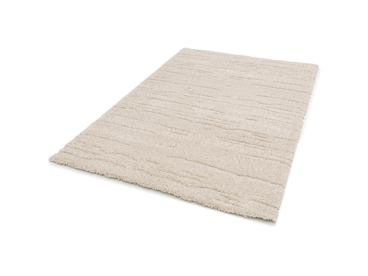 Tapis poils longs TELIRA motif abstrait beige — vue 3