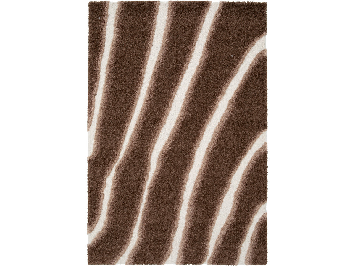 Tapis poils longs TIRASU motif abstrait