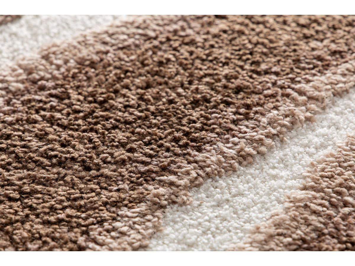 Tapis poils longs TIRASU motif abstrait