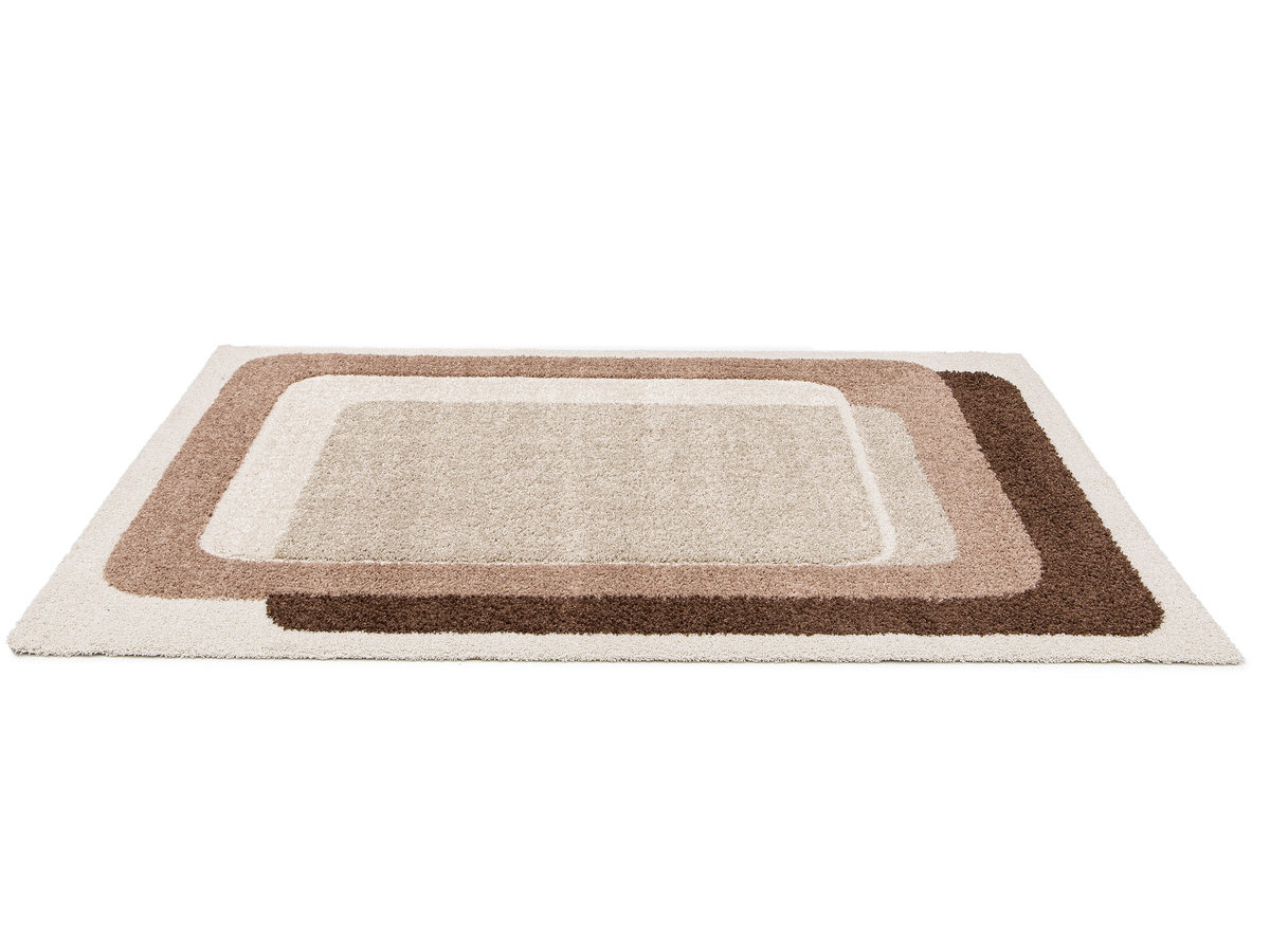 Tapis poils longs KARE motif graphique