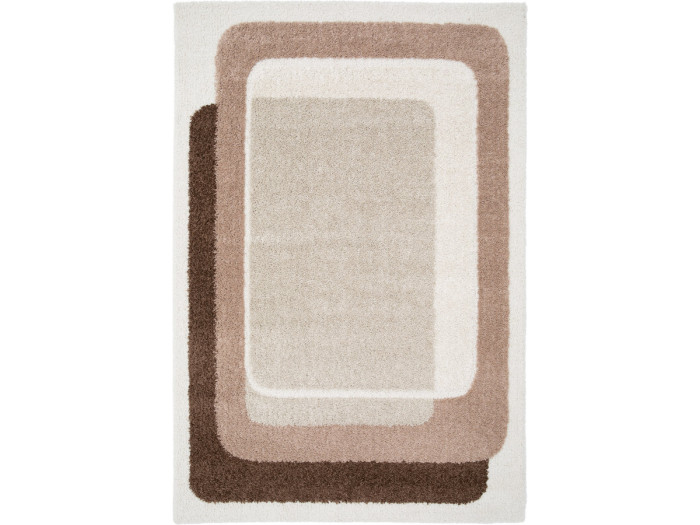 Tapis poils longs KARE motif graphique