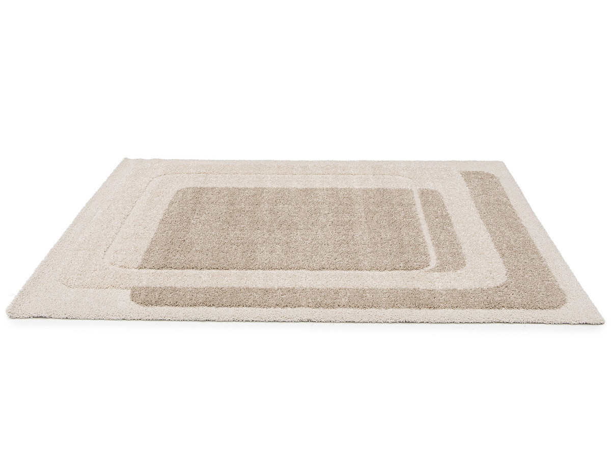 Tapis poils longs KARE motif graphique
