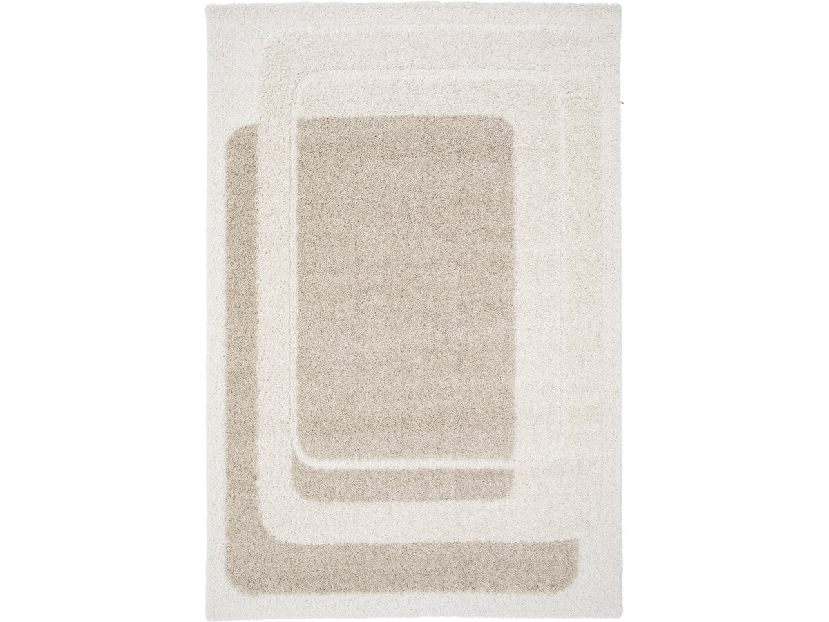 Tapis poils longs KARE motif graphique