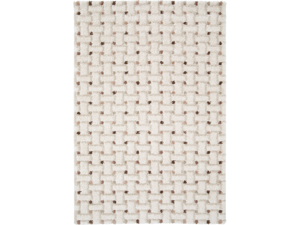 Tapis poils longs MIZAI motif graphique