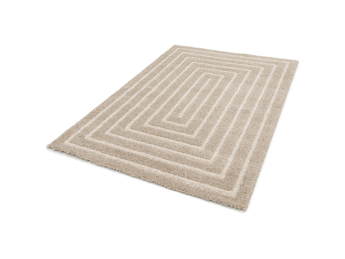 Tapis poils longs LYZZO motif graphique crème — vue 3