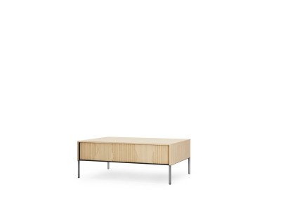 Table basse 1 porte FLORE effet chêne