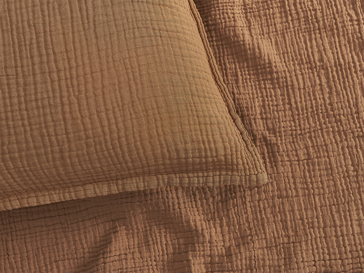 Parure de lit adulte en Gaze de coton HESTIA avec une housse de couette, taies d'oreiller