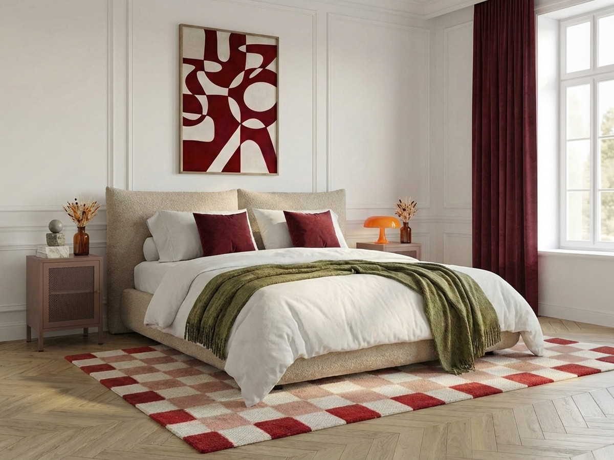 Lit bas JADEN bouclette beige — vue 4