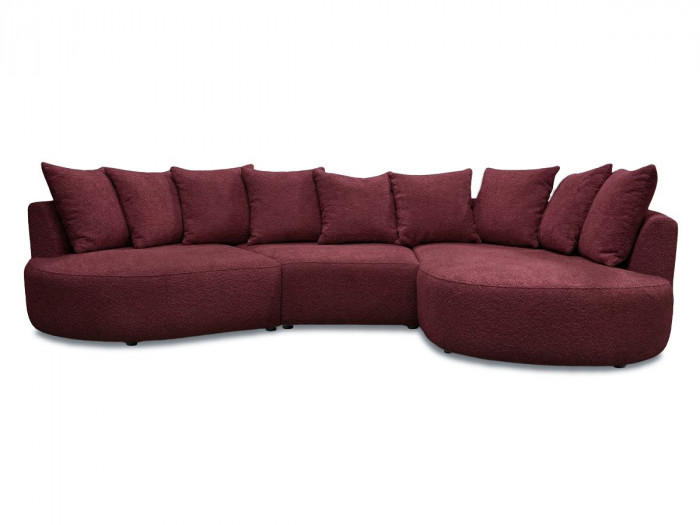 Canapé d'angle fixe CALYPSO tissu bouclette