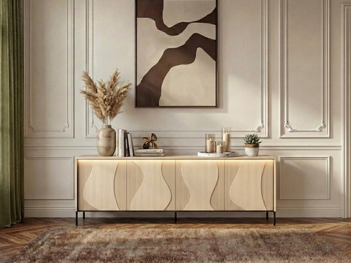 Buffet 4 portes FLORE avec leds