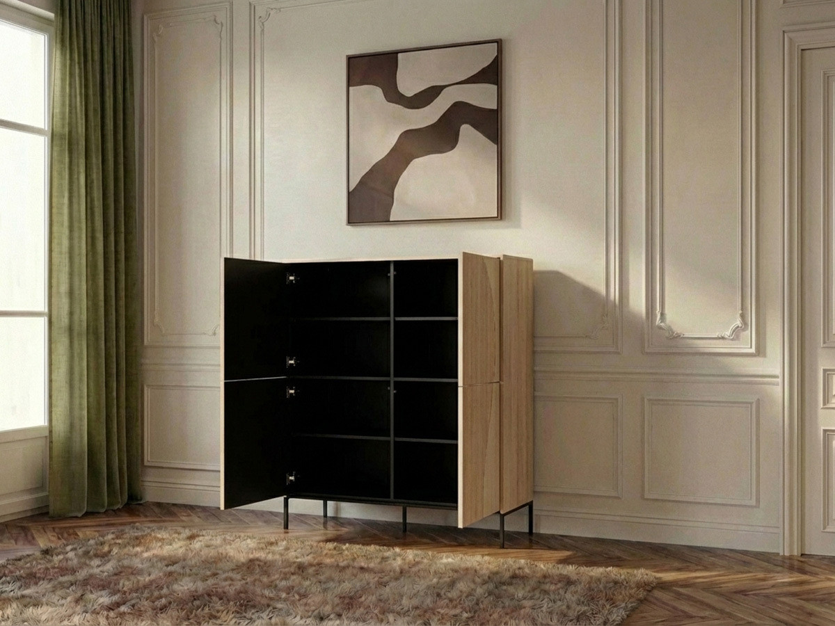 Buffet haut FLORE effet chêne avec LEDS — vue 6