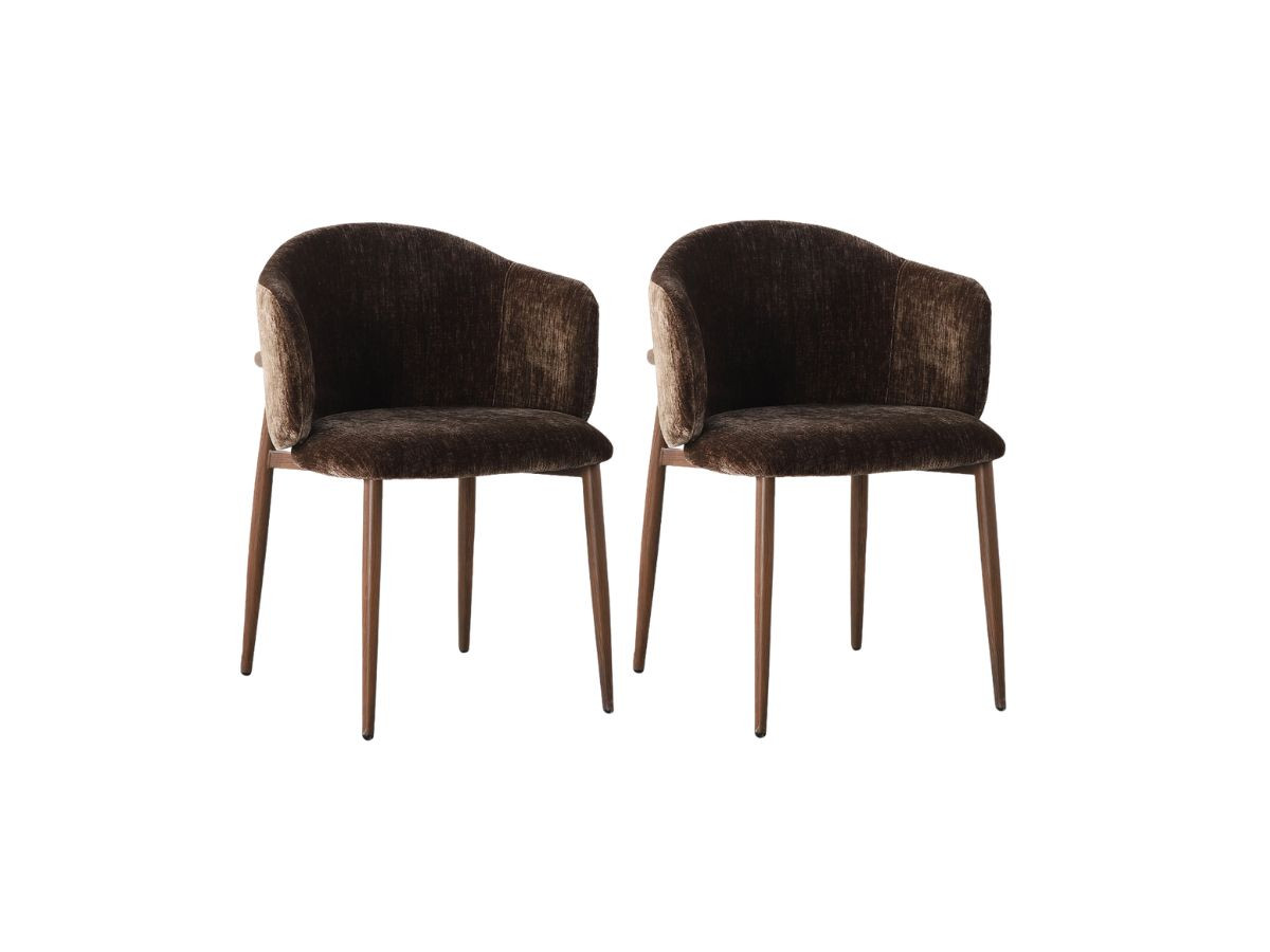Lot de 2 chaises LETO texturé marron — vue 4