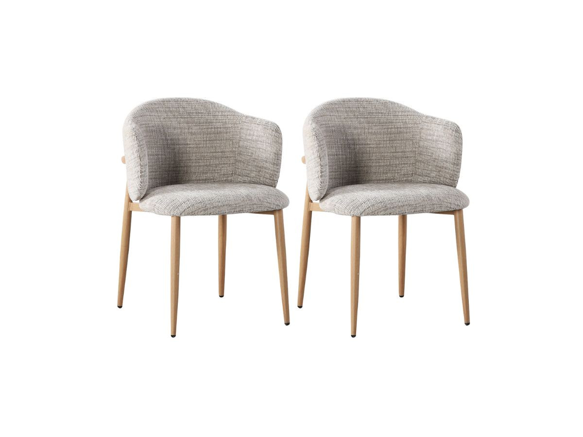 Lot de 2 chaises LETO texturé taupe — vue 4