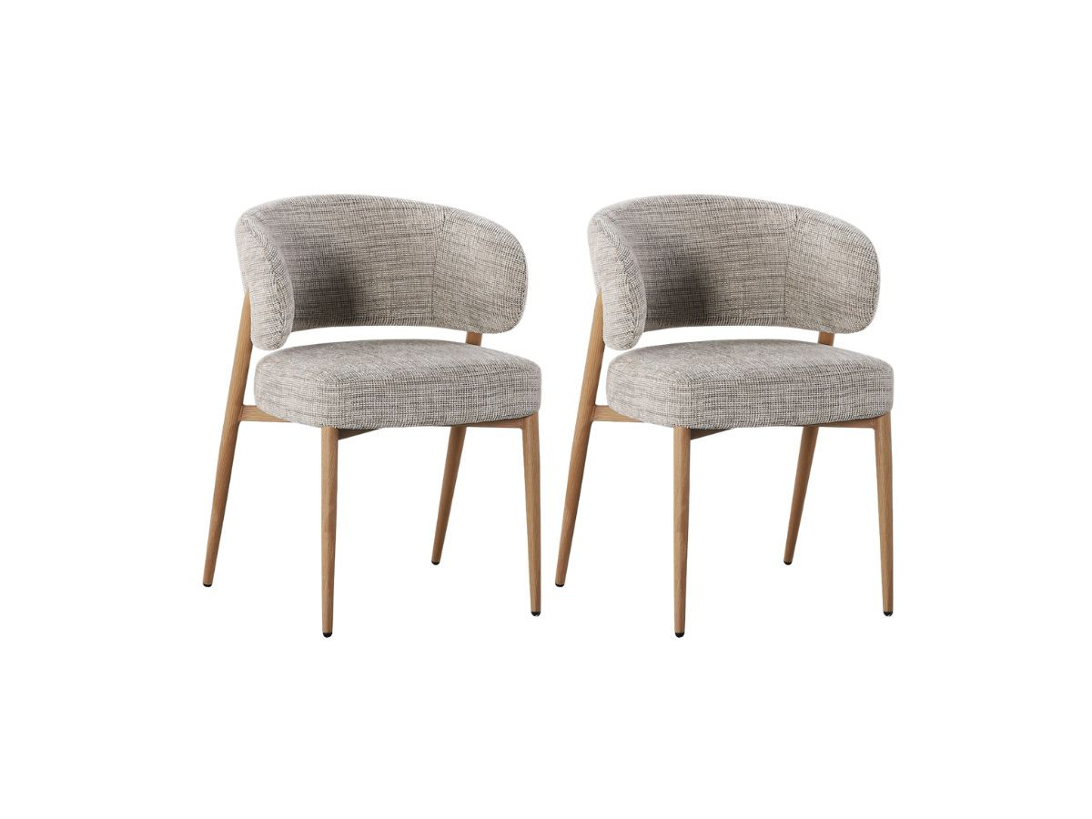 Lot de 2 chaises RHEA texturé taupe — vue 4