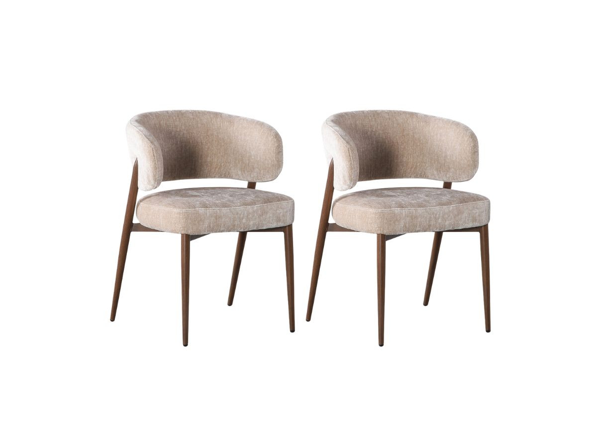 Lot de 2 chaises RHEA tissu texturé