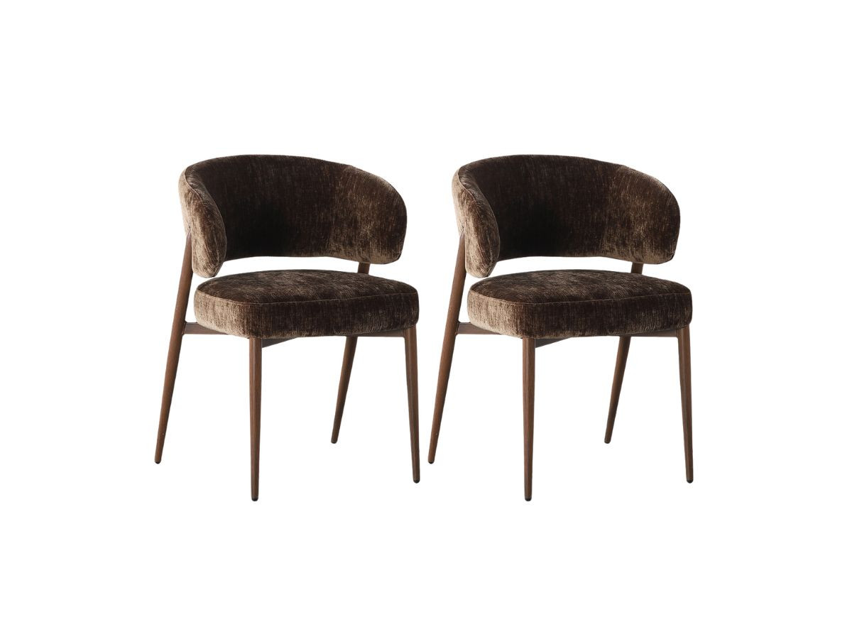 Lot de 2 chaises RHEA texturé marron — vue 4