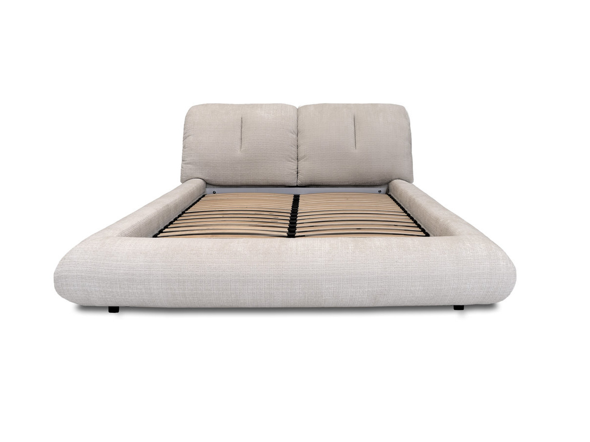 Lit bas FARO chenille beige — vue 3