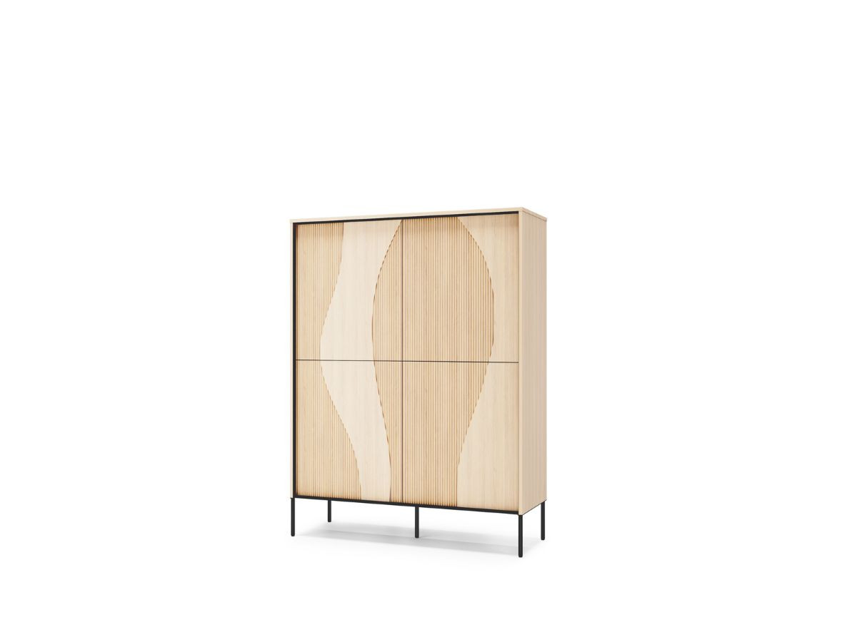 Buffet haut FLORE effet chêne avec LEDS