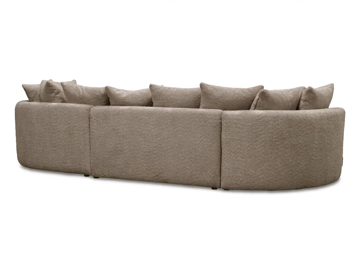 Canapé d'angle fixe CALYPSO tissu bouclette