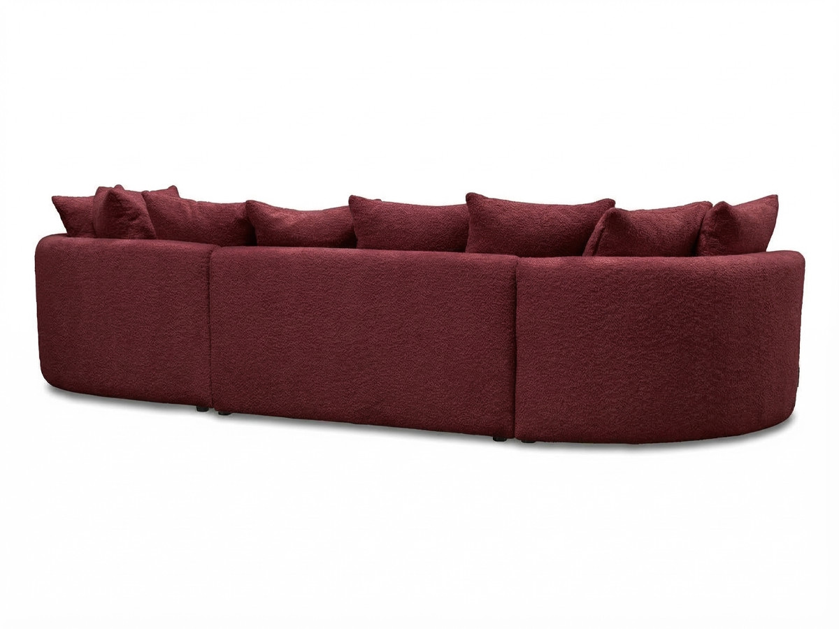 Canapé d'angle fixe CALYPSO tissu bouclette