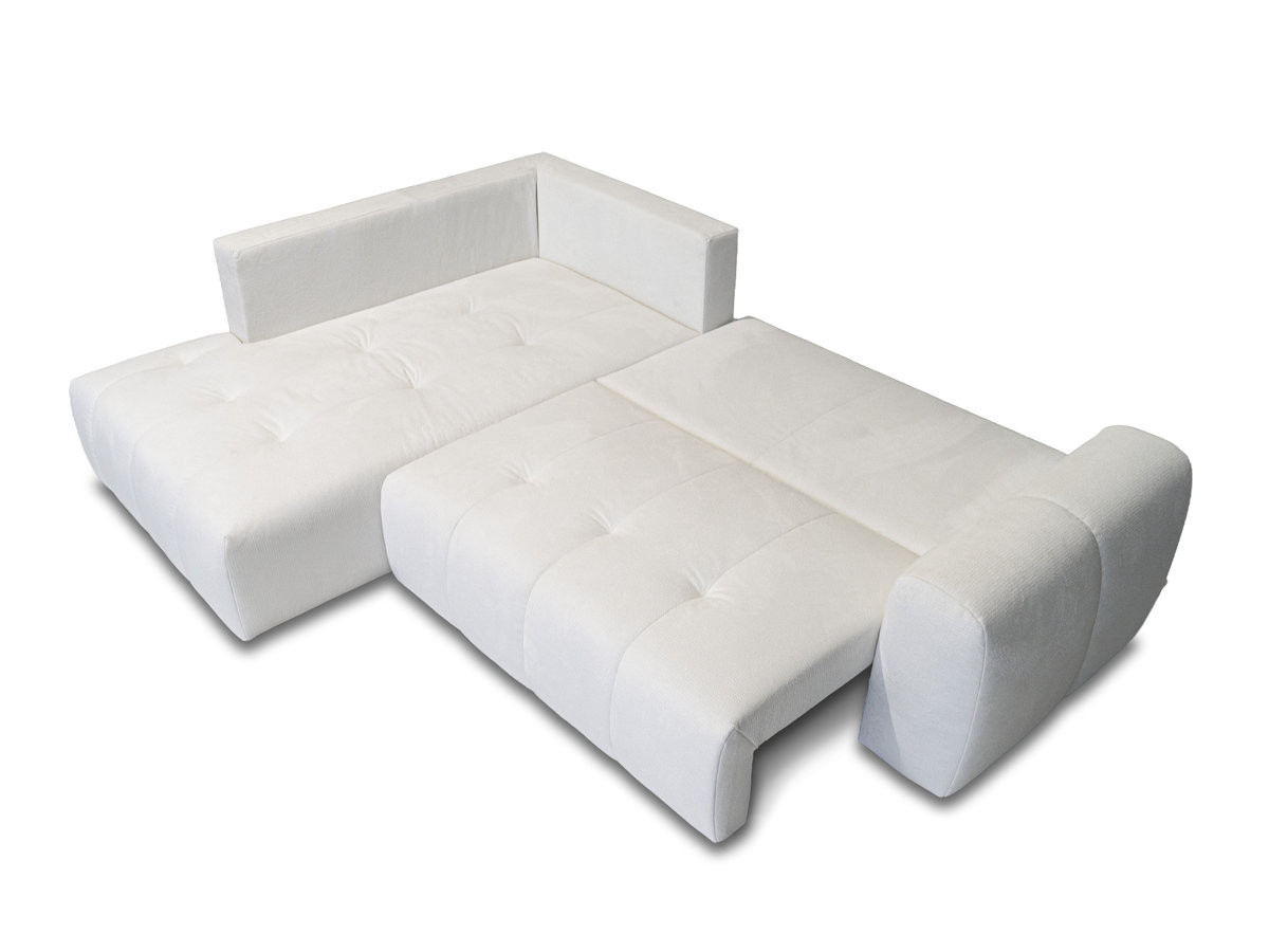 Canapé d'angle L convertible coffre ROXELANE tissu chiné