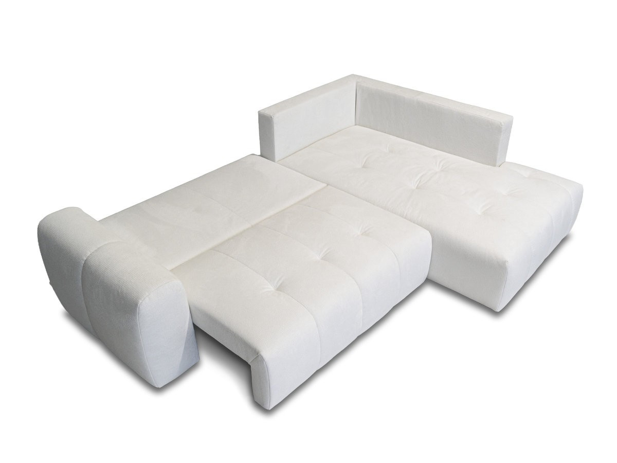 Canapé d'angle L convertible coffre ROXELANE tissu chiné