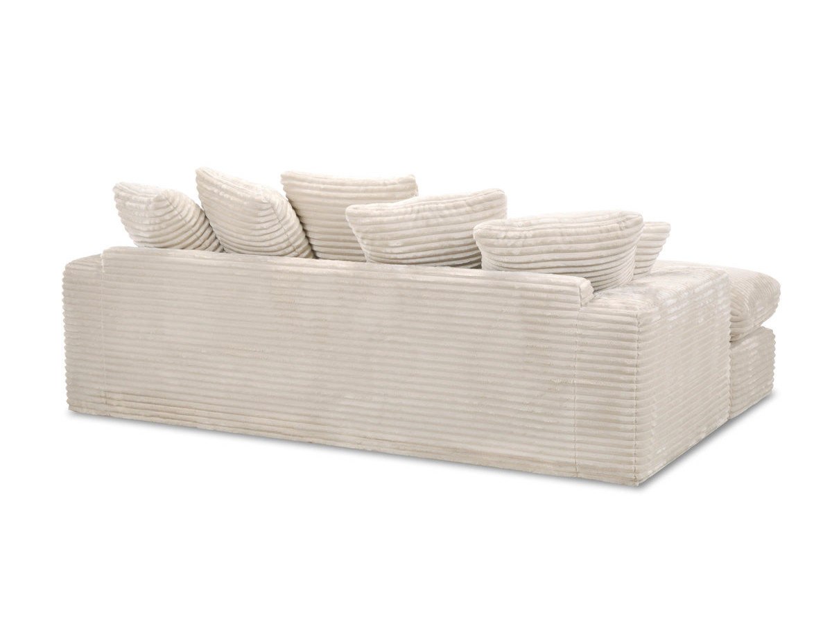 3-zits love seat NEVADA met diepe zitting in zachte grove ribstof