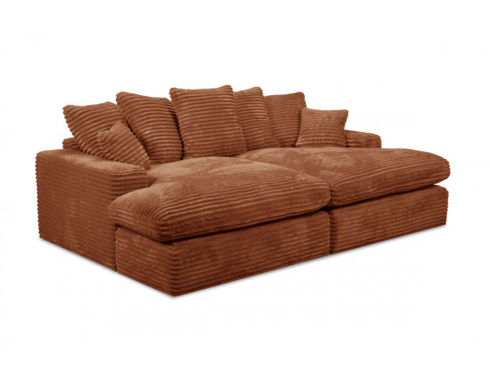 Canapé loveseat NEVADA gros côtelé doux