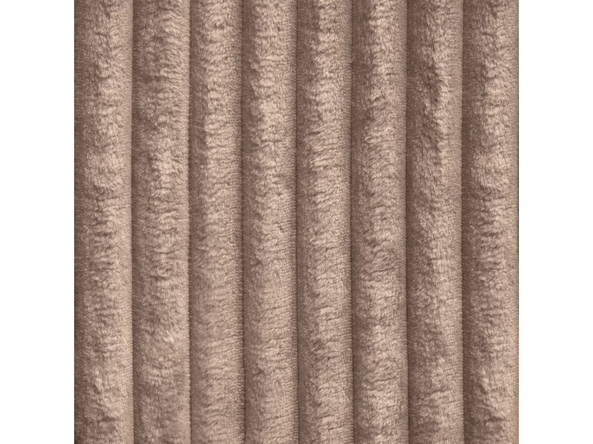 Canapé d'angle compact convertible coffre LUCIEN gros côtelé doux taupe — vue 5