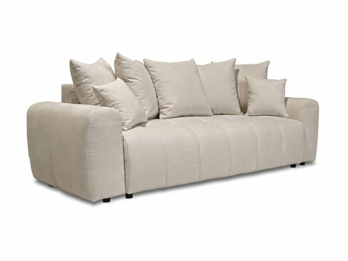 Canapé 3 places convertible ROXELANE chiné beige — vue 6