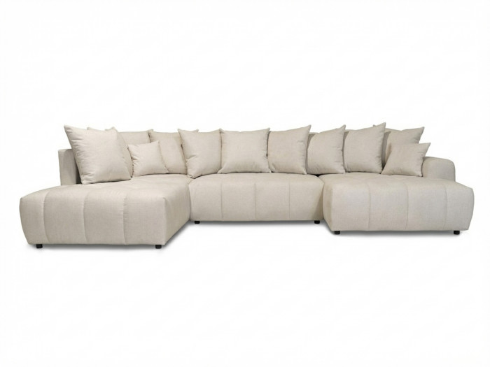 Canapé panoramique convertible ROXELANE tissu chiné