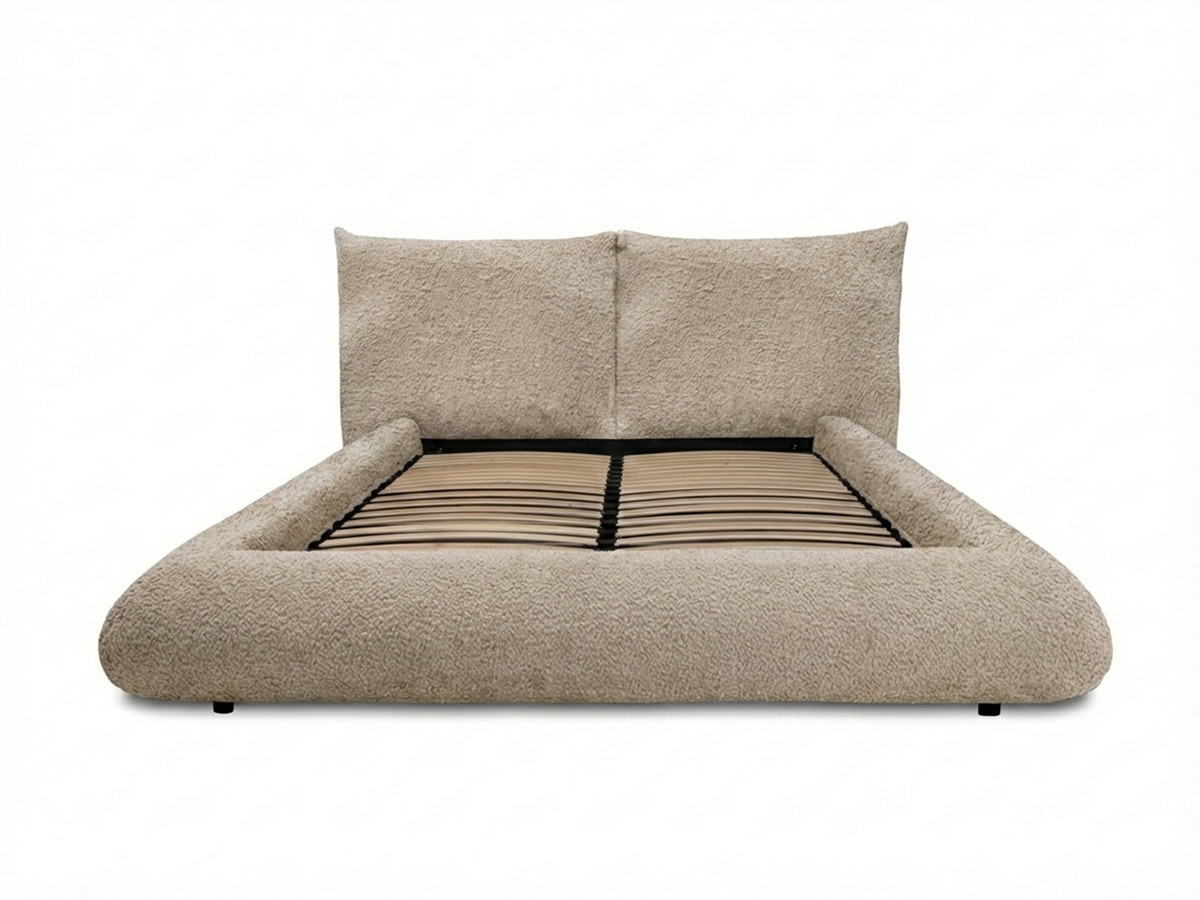 Lit bas JADEN bouclette beige — vue 3