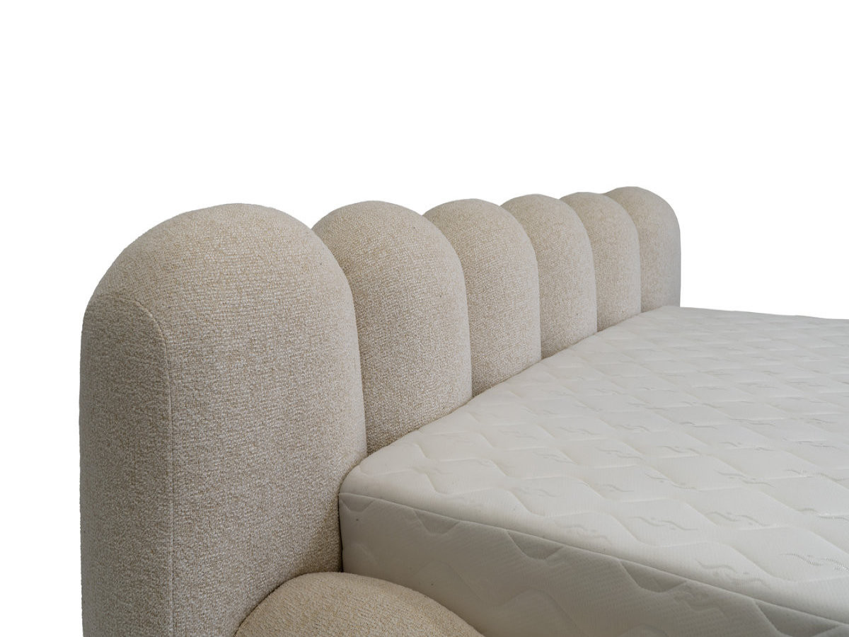 Laag bed BOBBY in gemêleerde stof