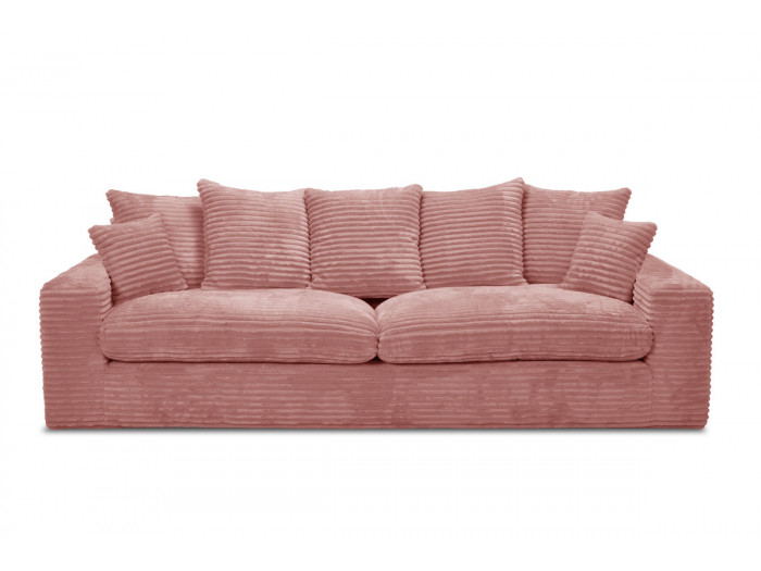 Canapé droit fixe 3 places NEVADA gros côtelé doux