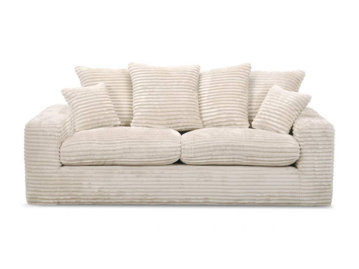 Canapé droit fixe 2 places NEVADA gros côtelé doux