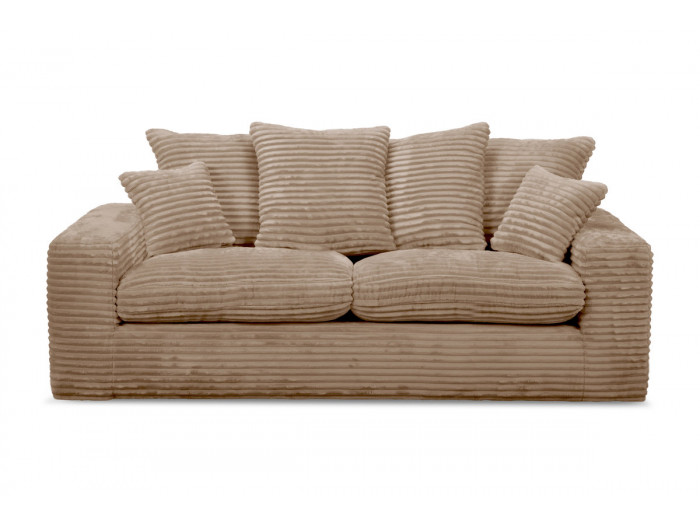 Canapé droit fixe 2 places NEVADA gros côtelé doux