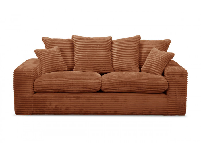 Canapé droit fixe 2 places NEVADA gros côtelé doux