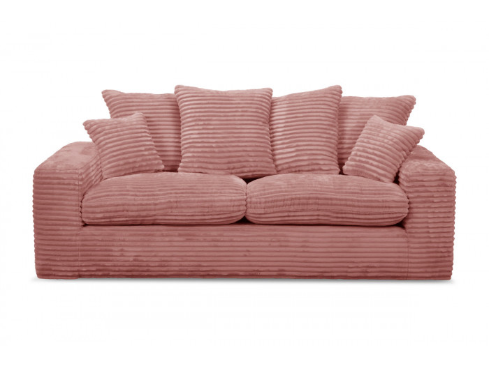 Canapé droit fixe 2 places NEVADA gros côtelé doux