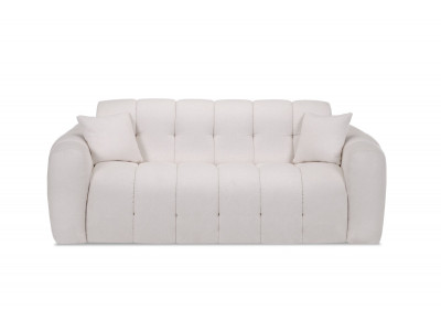 Canapé droit convertible ouverture express 3 places BRADLEY tissu bouclette