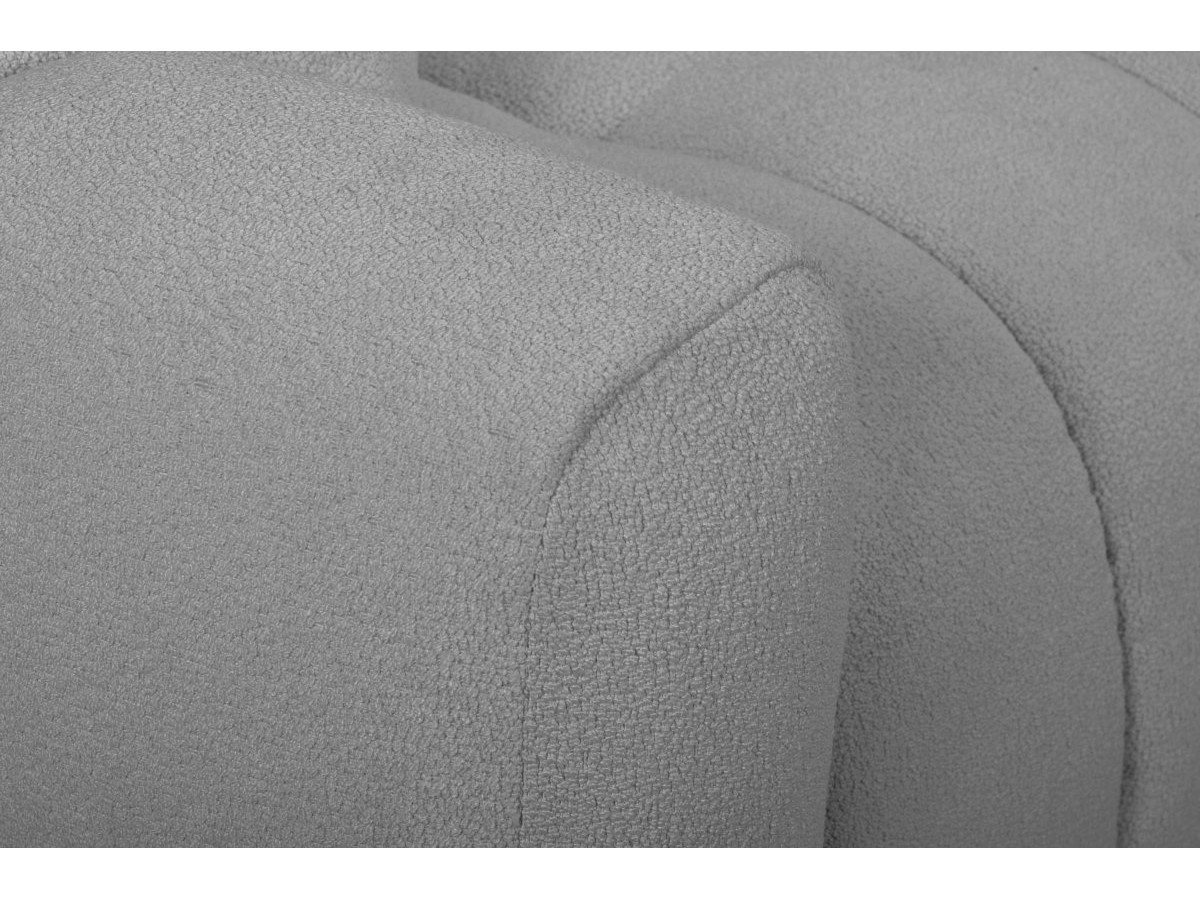 Canapé droit convertible ouverture express 3 places BRADLEY tissu bouclette