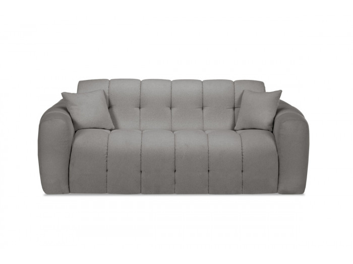 Canapé droit convertible ouverture express 3 places BRADLEY tissu bouclette