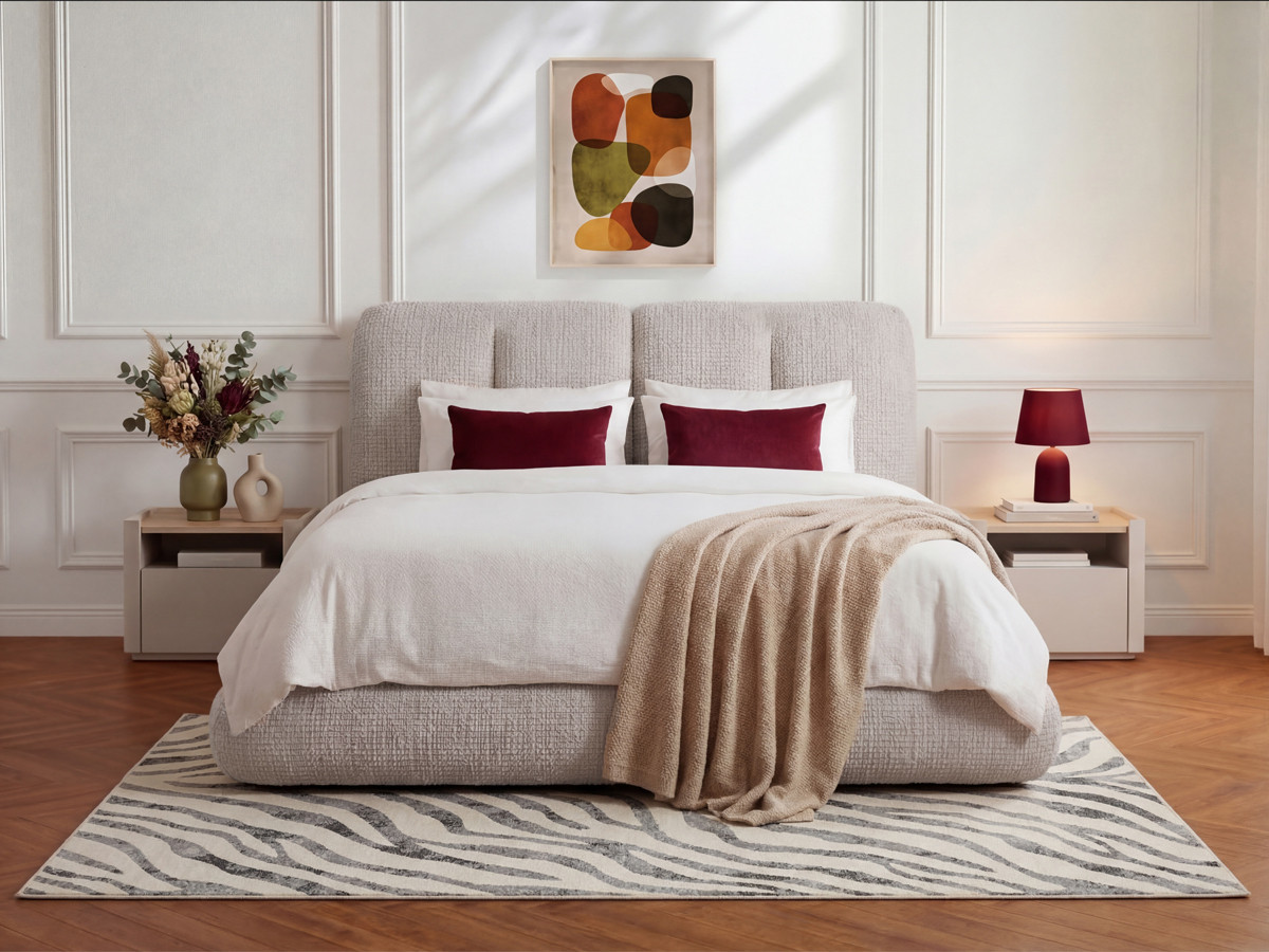 Lit bas FARO tissu chenille