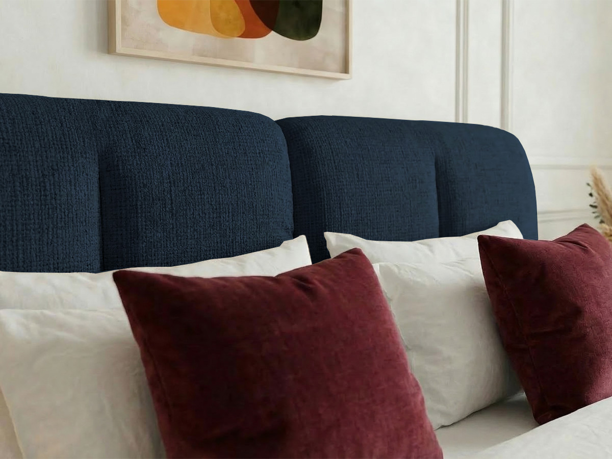 Lit bas FARO chenille bleu — vue 4