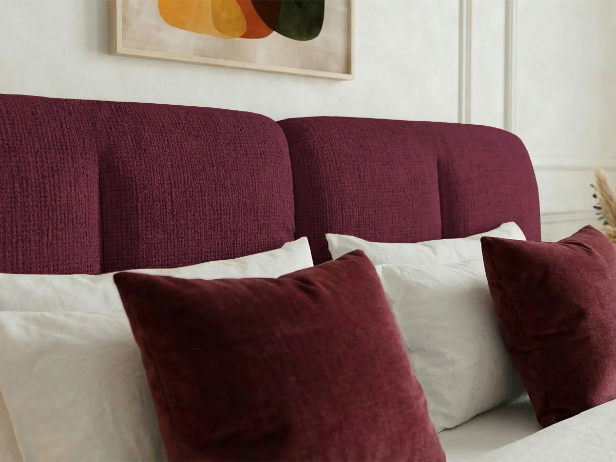 Lit bas FARO chenille rouge — vue 4