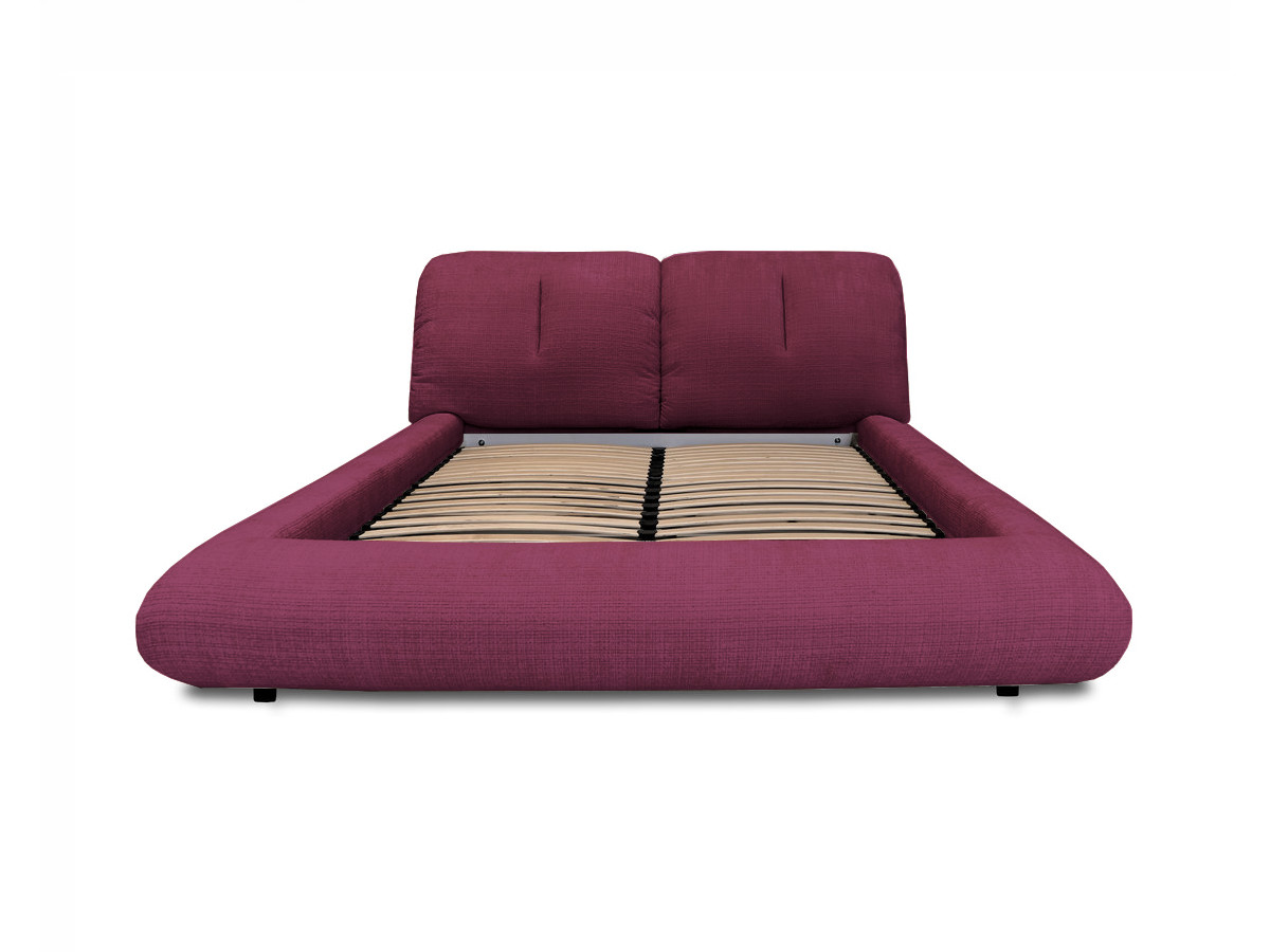 Lit bas FARO chenille rouge — vue 3