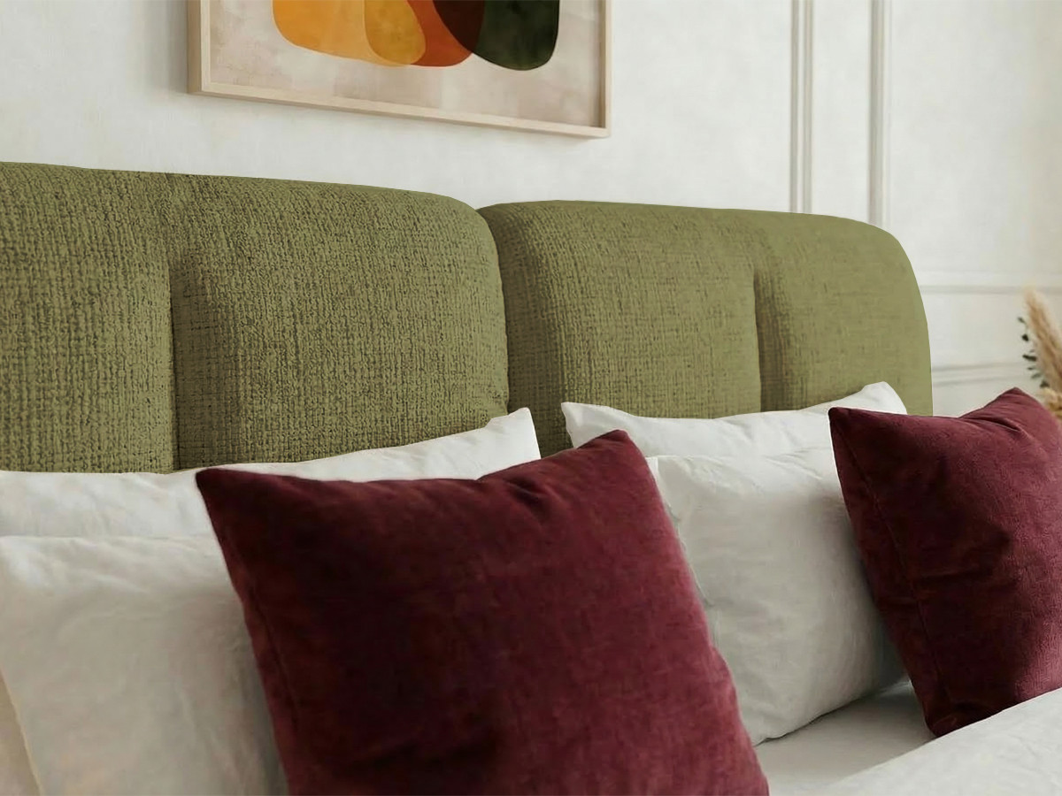 Lit bas FARO chenille vert — vue 4